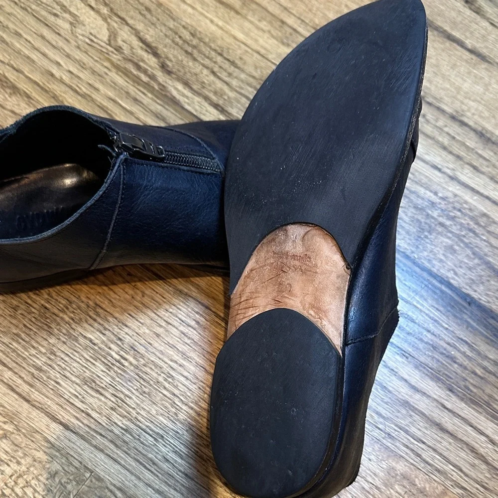 CYDWOQ Black Leather Women's Loafer shoes 40/10 - Picture 5 of 6